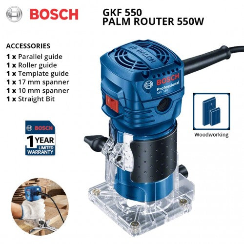 Bosch GKF 550 Palm/Trimmer Router 550W (06016A00L0)