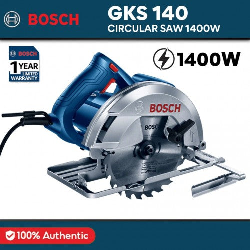 Bosch GKS 140 Hand-Held Circular Saw 7¼" 1400W (06016B30L1)